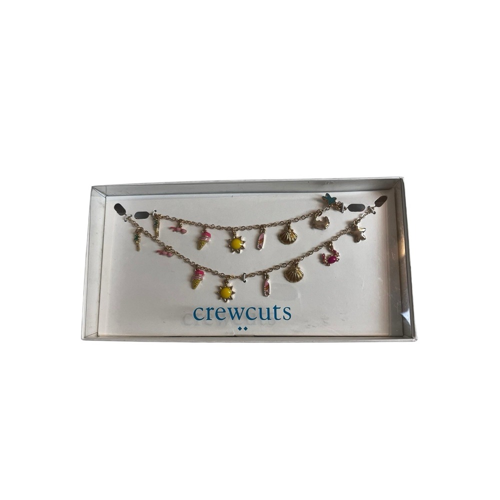 J CREW Crewcuts Kids Girls Beach Summer Charm Necklace And Bracelet Set NEW